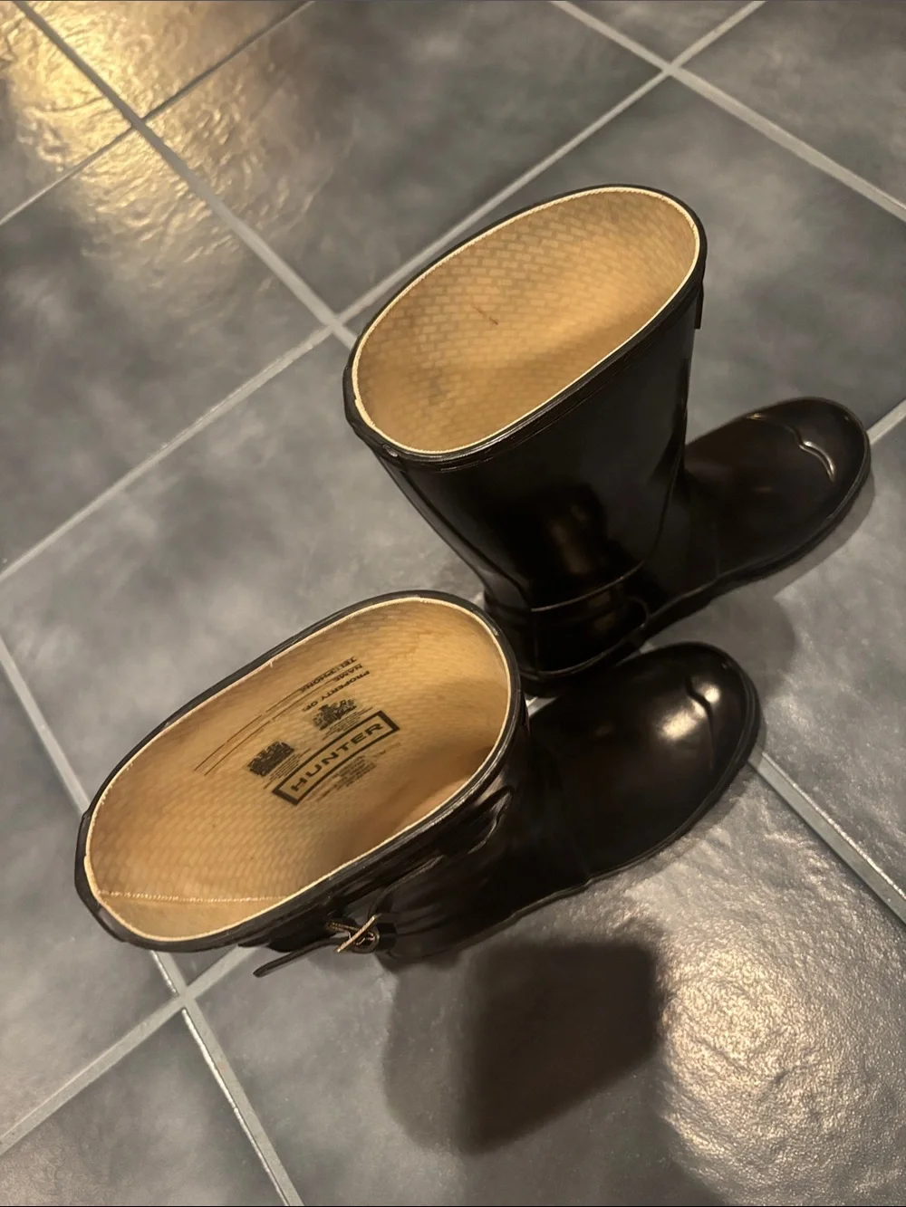 Hunter Black Rubber Rain Boots